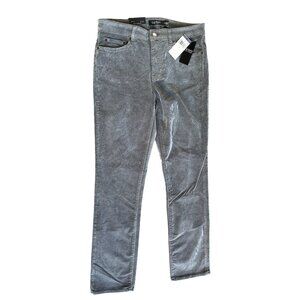 Lauren Ralph Lauren Womens Gray High-Waist Corduroy Pants Size 10 Straight Leg